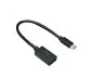 Preview: USB-C adapter type C naar 3.0 A aansluiting, OTG-geschikt, zwart, 0,20 m, polyzak